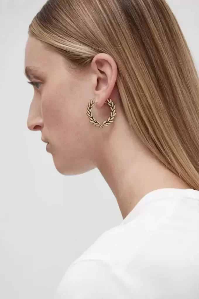 Boucles d&rsquo;oreilles couronne de laurier Bijoux pour femmes