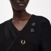 Cardigan cache-cœur en maille ajourée pour femme