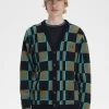 Cardigan à damier pour homme
