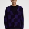 Cardigan à damier pour homme