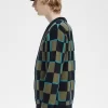 Cardigan à damier pour homme