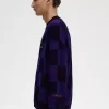 Cardigan à damier pour homme