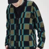 Cardigan à damier pour homme