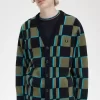 Cardigan à damier pour homme