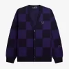 Cardigan à damier pour homme