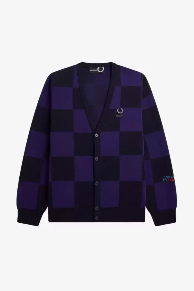 Cardigan à damier pour homme