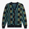 Cardigan à damier pour homme