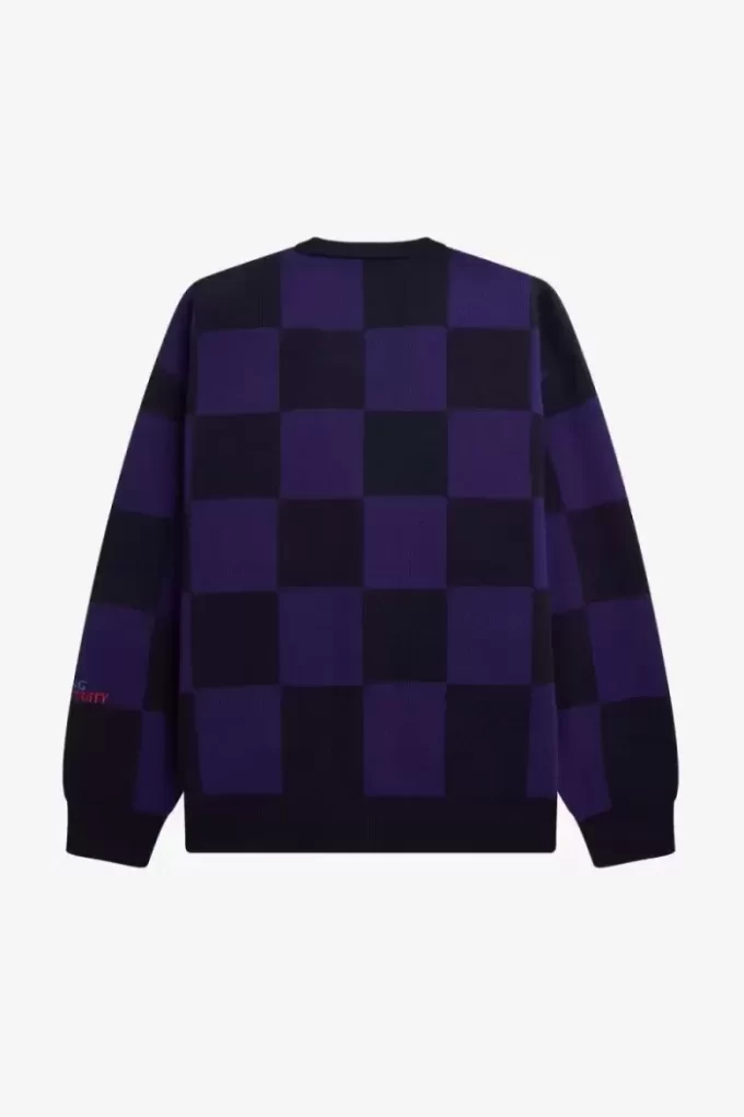 Cardigan à damier pour homme