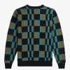Cardigan à damier pour homme