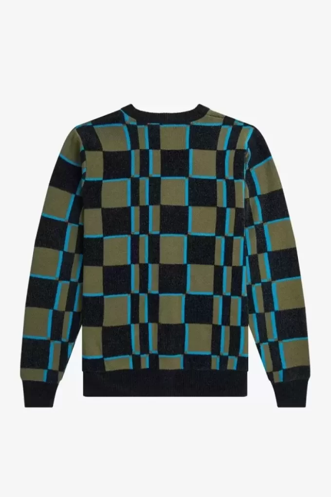 Cardigan à damier pour homme