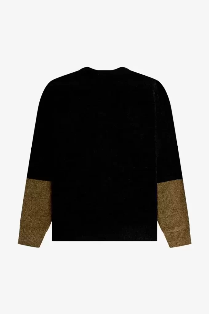Cardigan en chenille à blocs de couleurs pour homme