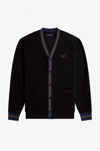 Cardigan en maille texturée piqué à pointes