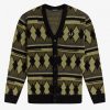 Cardigan en tricot jacquard épais