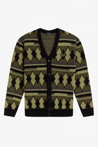 Cardigan en tricot jacquard épais