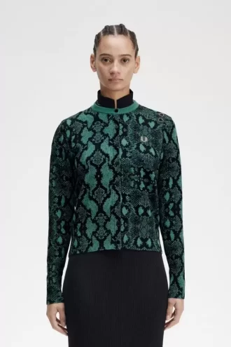 Cardigan femme à imprimé serpent
