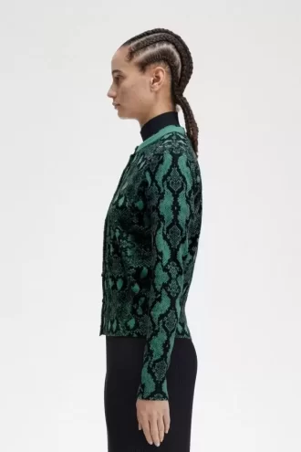 Cardigan femme à imprimé serpent