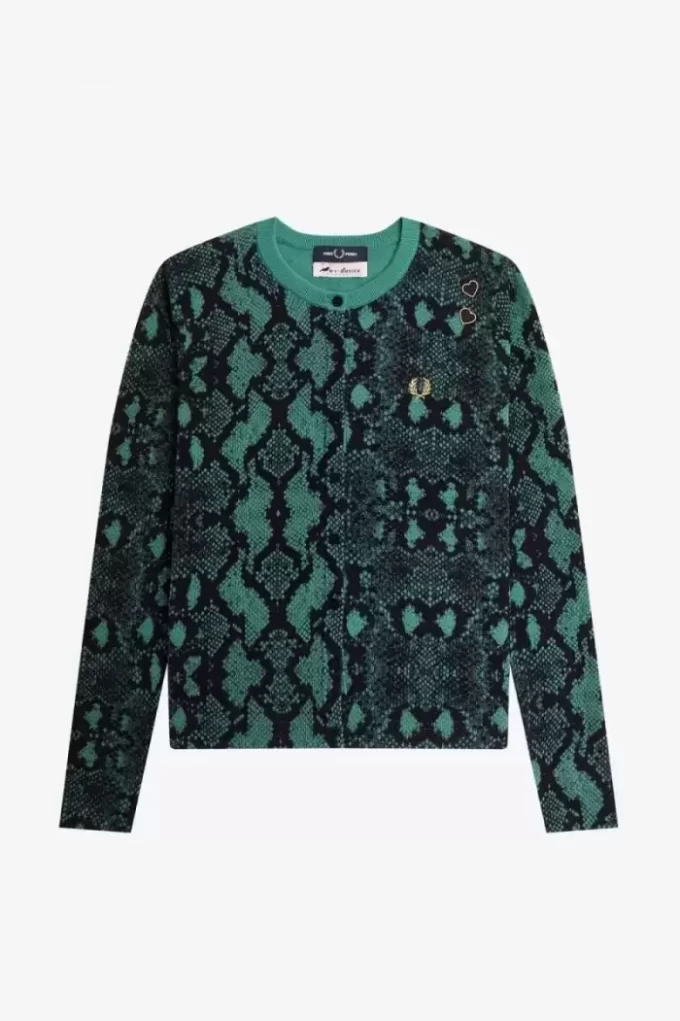 Cardigan femme à imprimé serpent