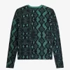 Cardigan femme à imprimé serpent