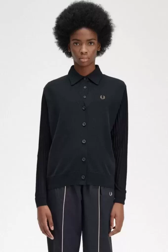 Cardigan à manches transparentes pour femme