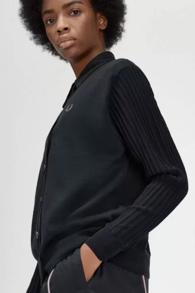 Cardigan à manches transparentes pour femme