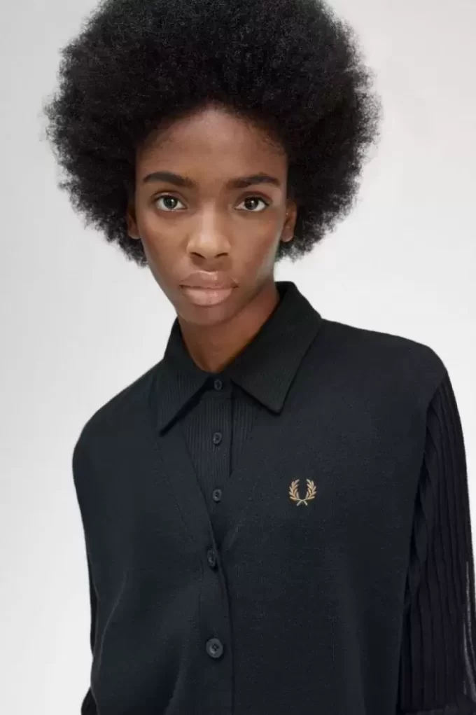 Cardigan à manches transparentes pour femme