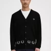 Cardigan pour homme avec bordure en couronne de laurier