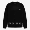 Cardigan pour homme avec bordure en couronne de laurier