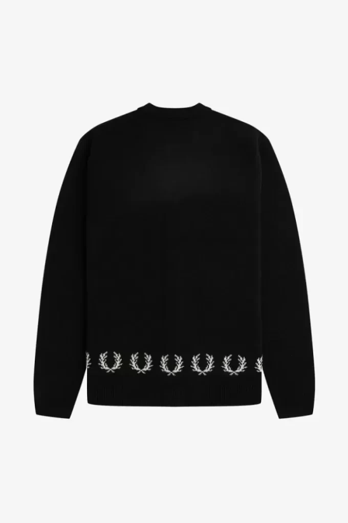 Cardigan pour homme avec bordure en couronne de laurier