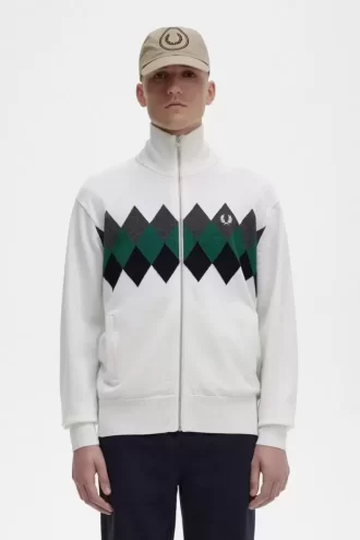 Cardigan pour hommes en diamant intarsia