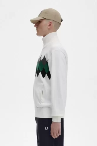 Cardigan pour hommes en diamant intarsia