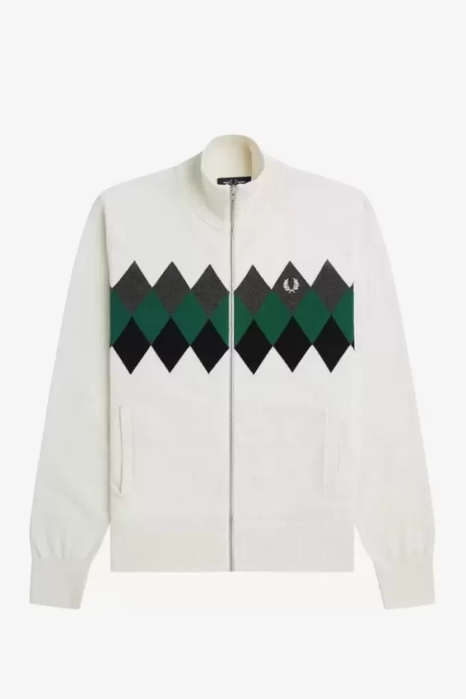 Cardigan pour hommes en diamant intarsia