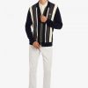 Cardigan rayé zippé en maille