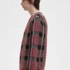 Cardigan tartan à motif Glitch pour homme