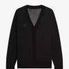 Cardigan transparent à col en V pour femme