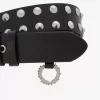 Ceintures en cuir cloutées pour hommes