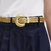 Ceintures en cuir tressé pour femmes