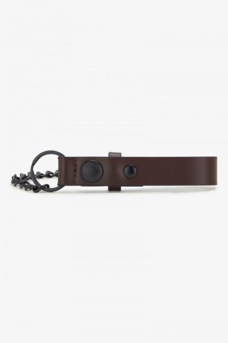 Ceintures porte-clés en cuir avec détails en chaîne