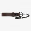 Ceintures porte-clés en cuir avec détails en chaîne