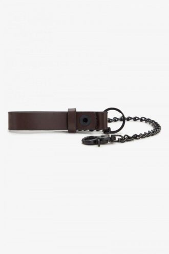 Ceintures porte-clés en cuir avec détails en chaîne