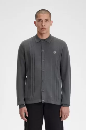 Chemise boutonnée en tricot pour homme