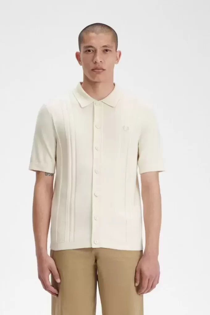 Chemise boutonnée en tricot pour homme