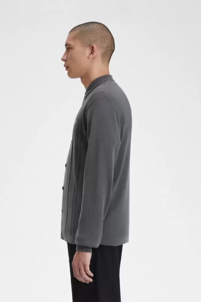 Chemise boutonnée en tricot pour homme