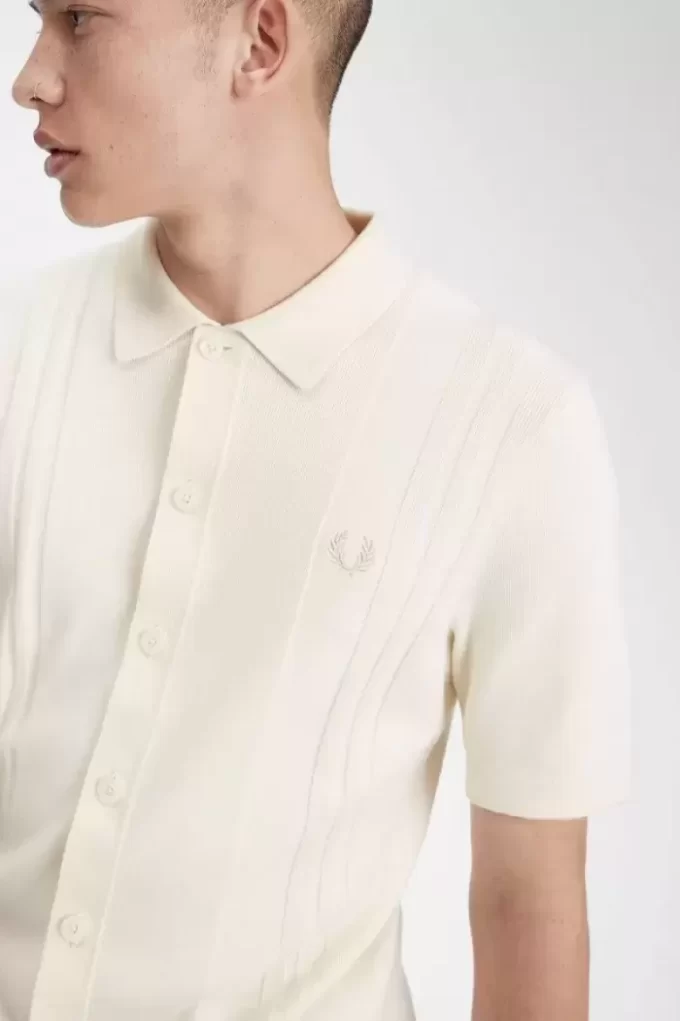 Chemise boutonnée en tricot pour homme