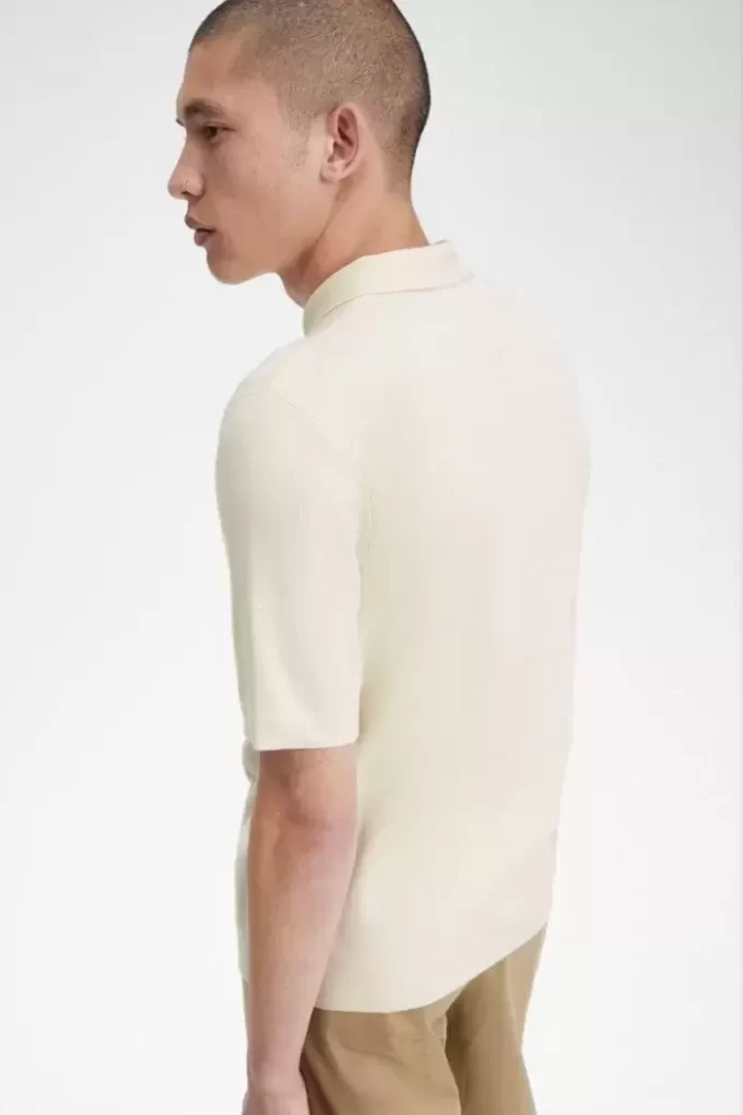 Chemise boutonnée en tricot pour homme