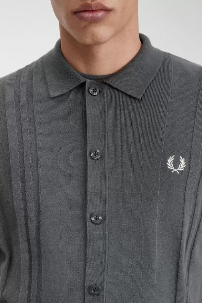 Chemise boutonnée en tricot pour homme