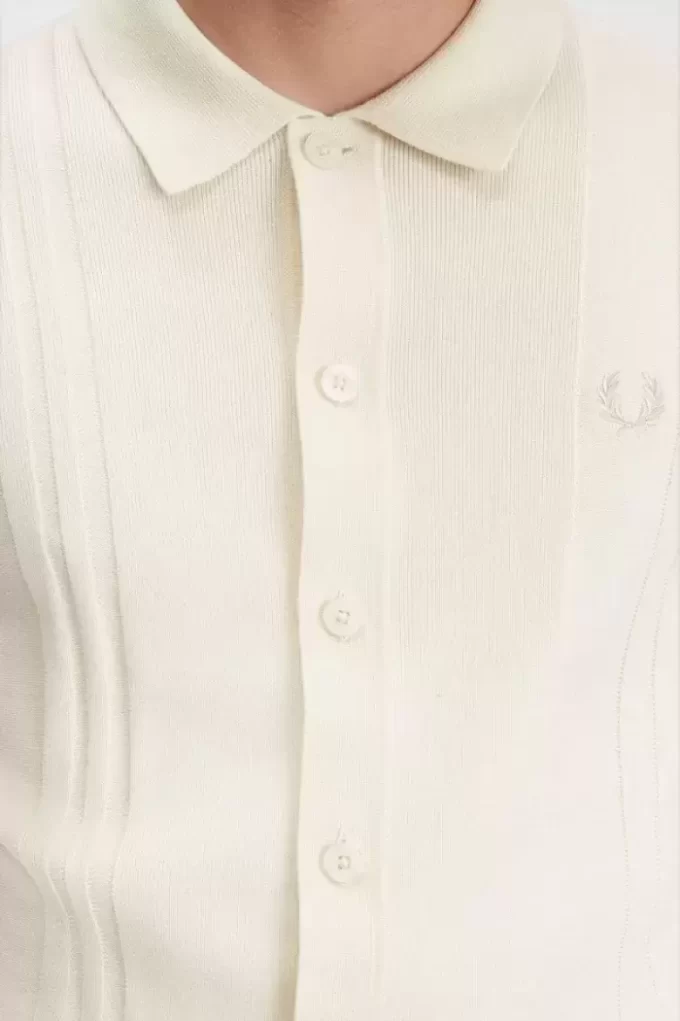 Chemise boutonnée en tricot pour homme