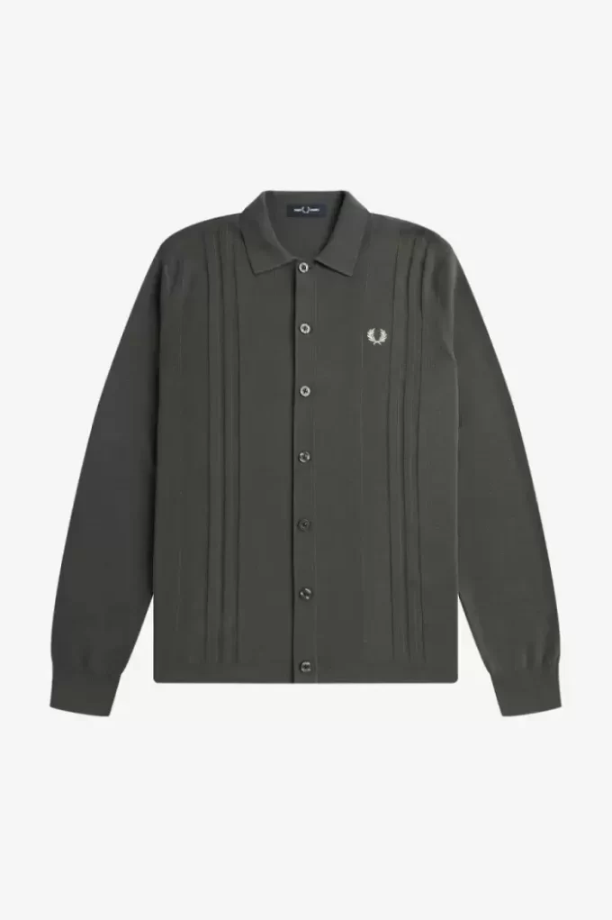 Chemise boutonnée en tricot pour homme