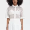 Chemise femme en maille ajourée