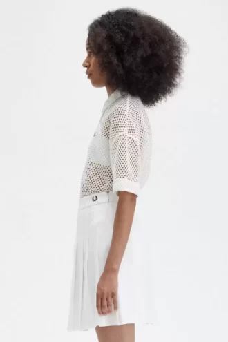 Chemise femme en maille ajourée