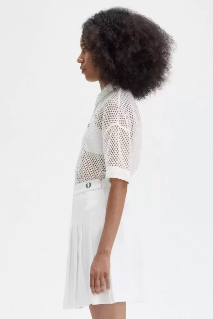 Chemise femme en maille ajourée